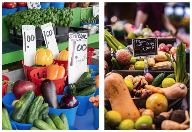 ripened fruits and vegetables