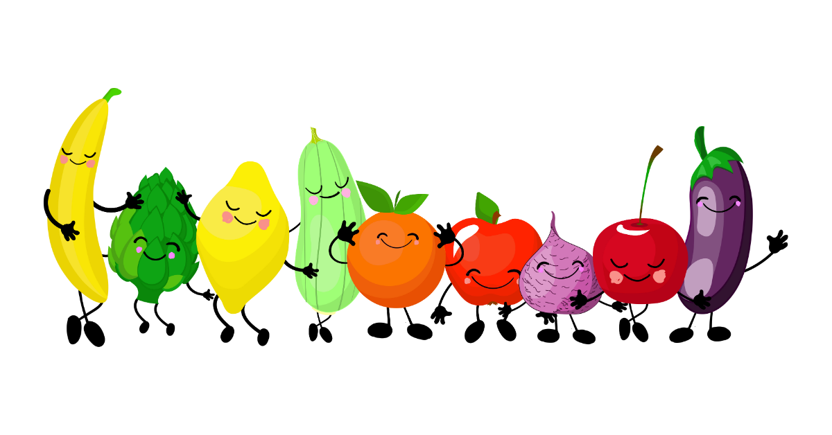 Illustration de fruits et légumes