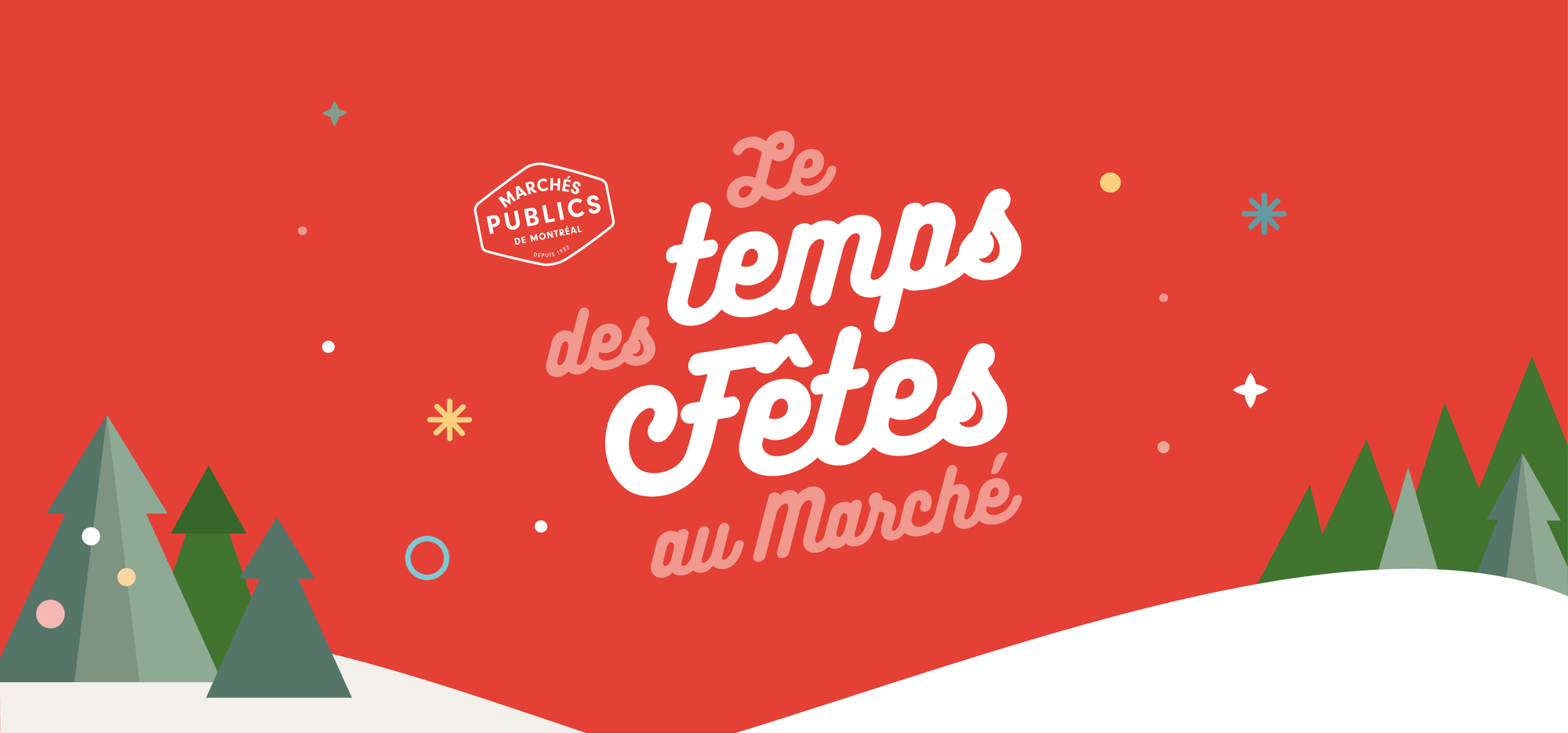 Affiche le temps des Fêtes au Marché Atwater