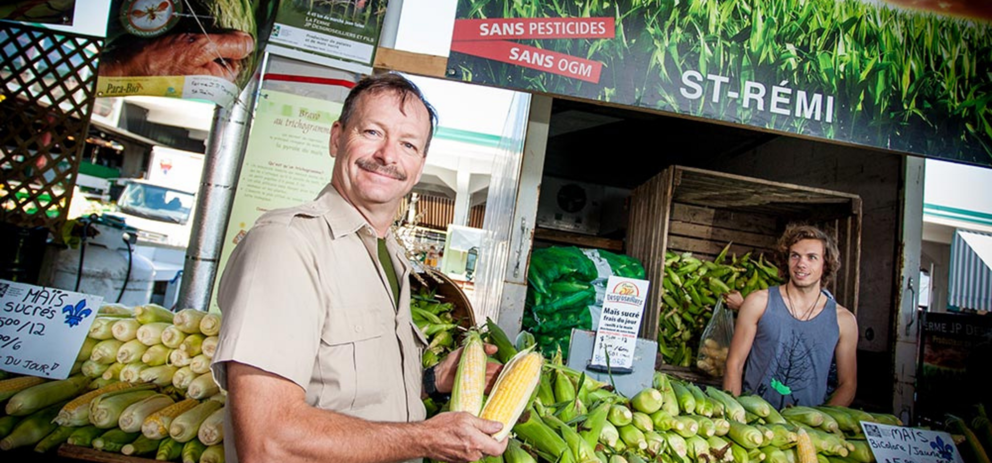 Ferme JP Desgroseilliers kiosk at Jean-Talon Market
