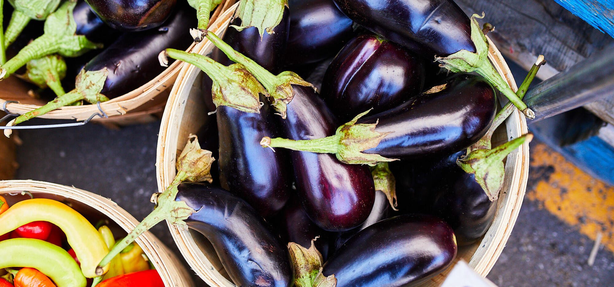 aubergine au Marché Jean-Talon