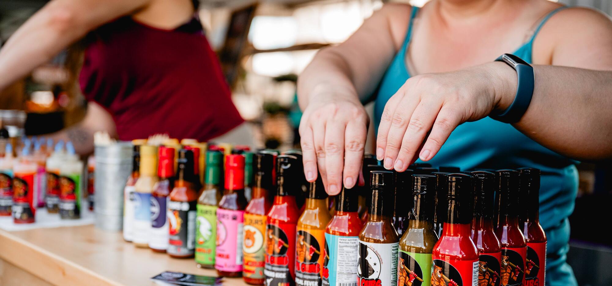 sauces piquantes dans les Marchés publics de Montréal