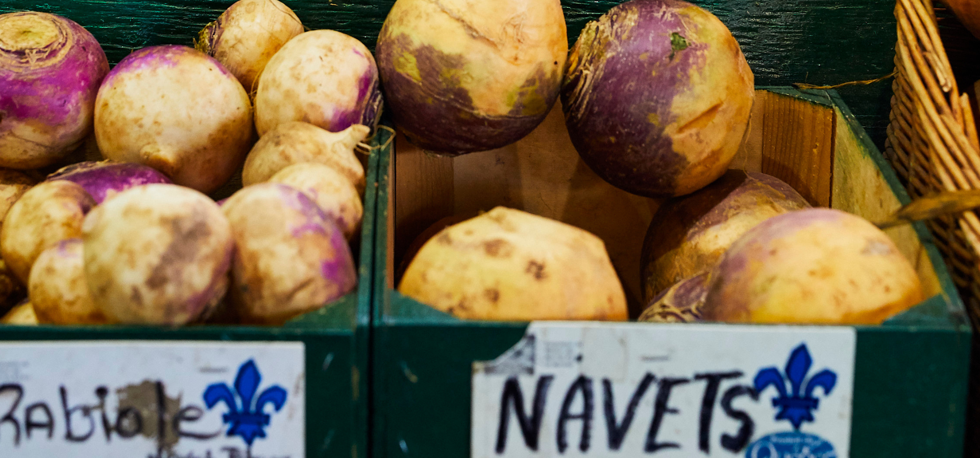 légumes racines au Marché Jean-Talon