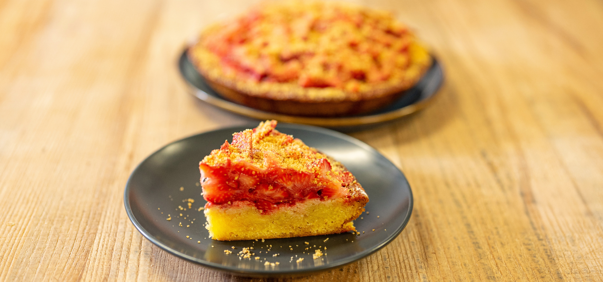 Tarte aux fraises avec crème d'amandes
