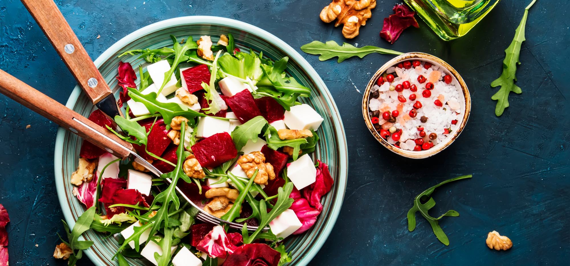 Beet and Goat Cheese Salad with Poppyseed Vinaigrette