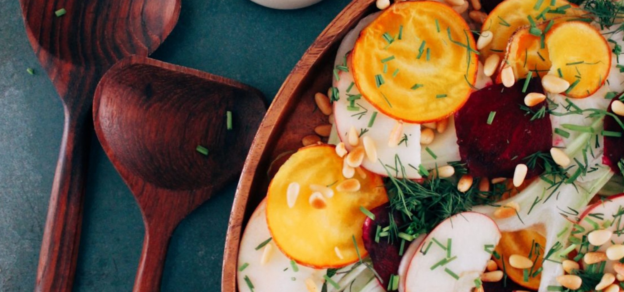 Fennel salad with apples and beetroot