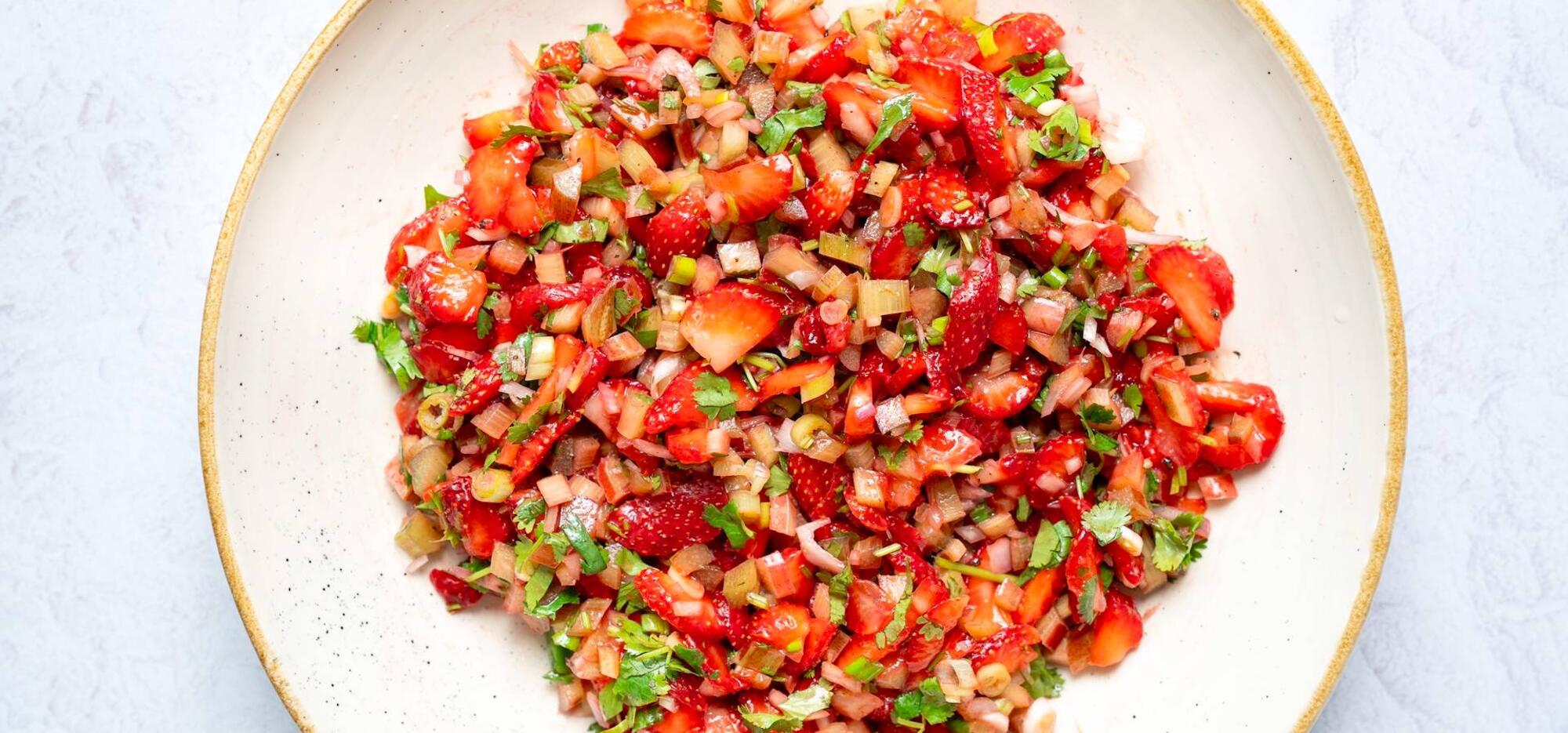Strawberries & Rhubarb Salsa