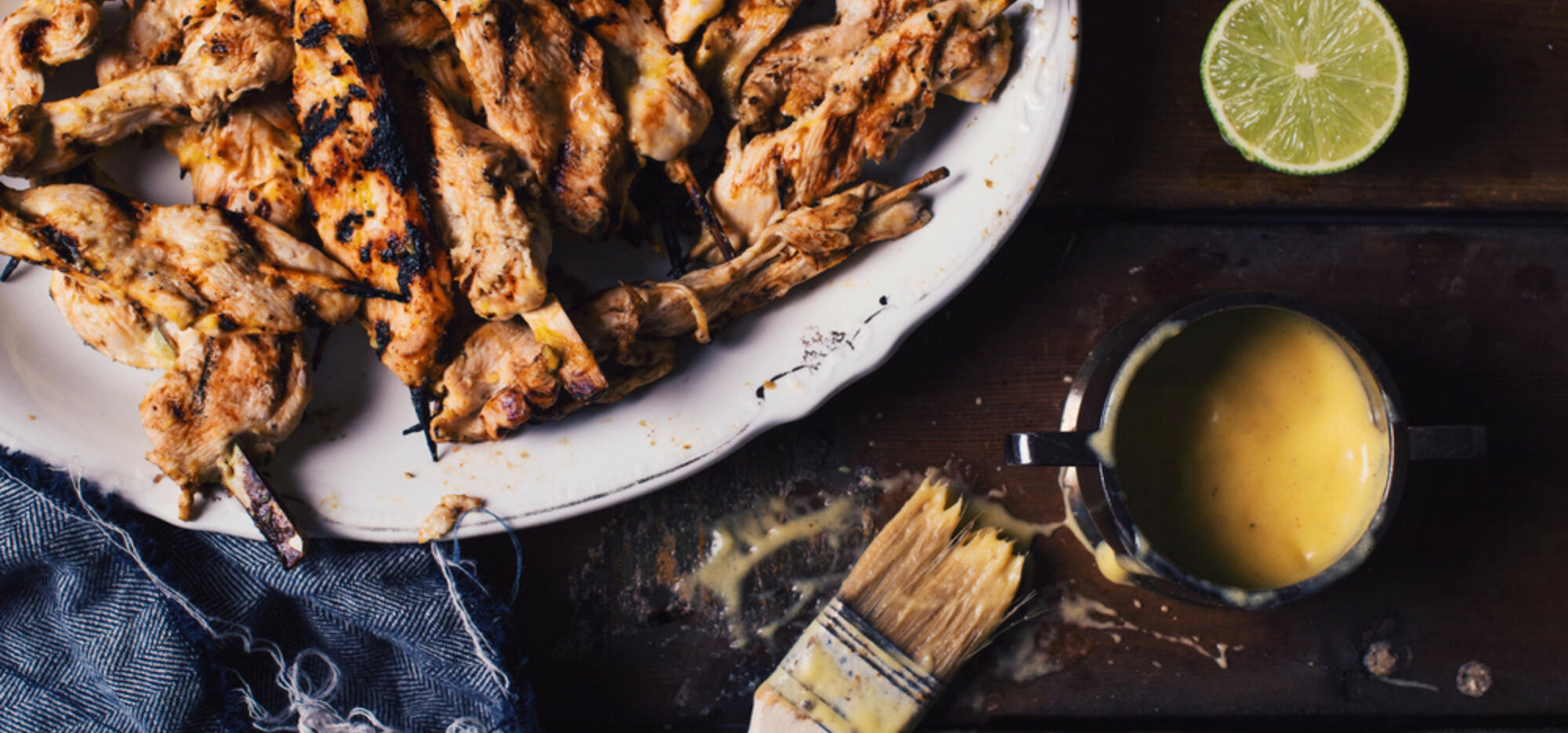 Chicken Satay with Mango and Lime