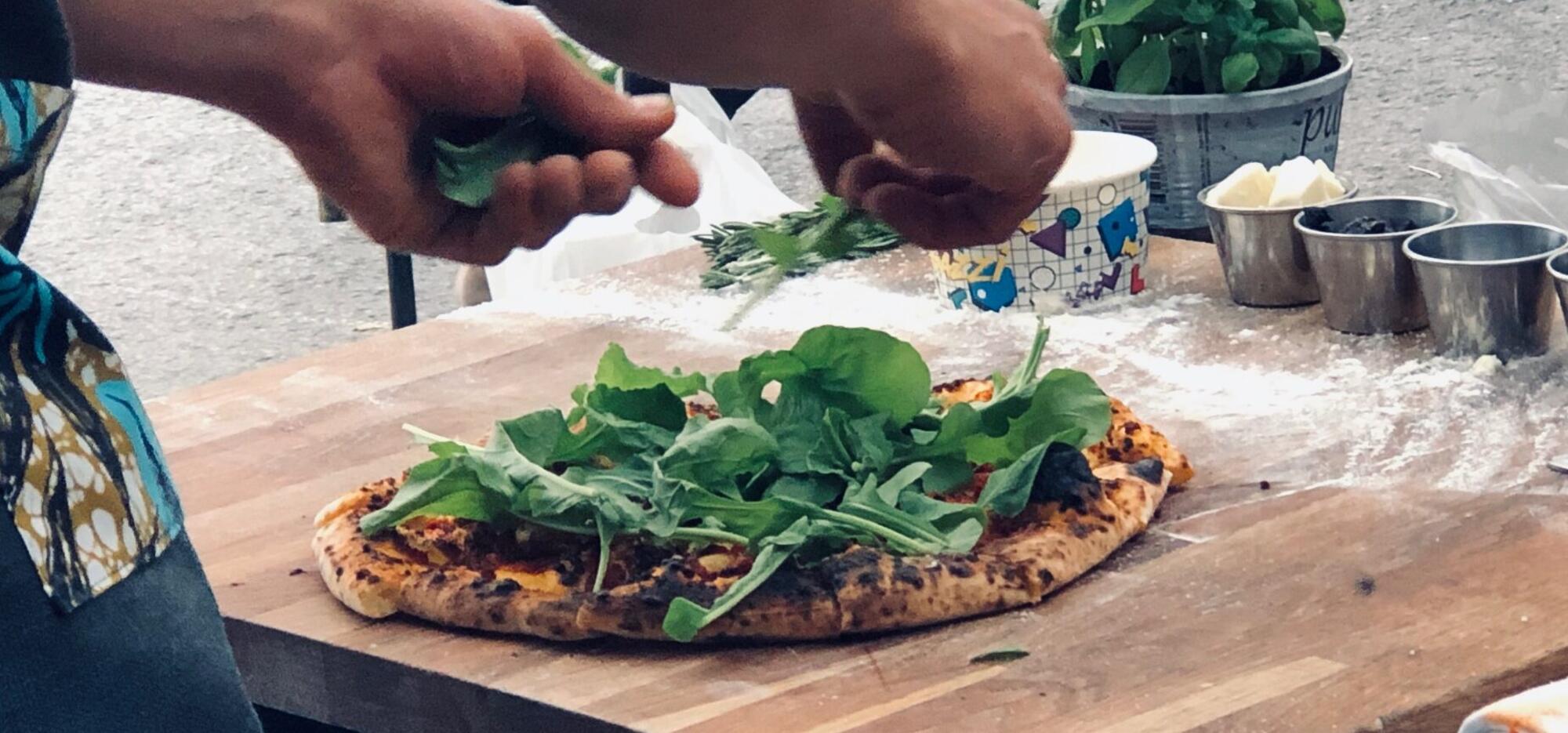 Arugula and Maple Pizzas