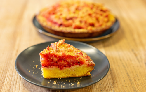 Tarte aux fraises avec crème d'amandes