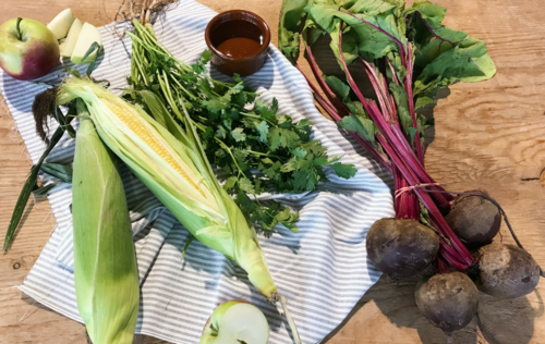 Colourful beetroot salad