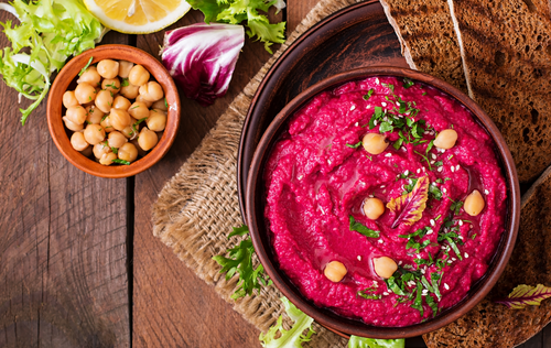 Beet and Raspberry Hummus