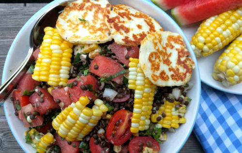 Beluga lentil salad
