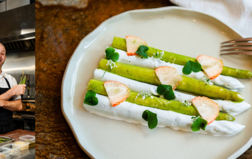 Asperge blanches vertes et asperges vertes blanches