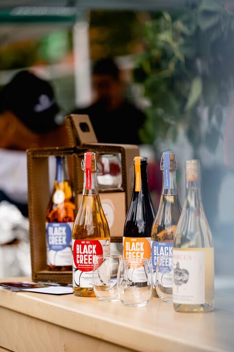 Summer wine at the market