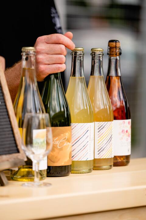 Summer wine at the market