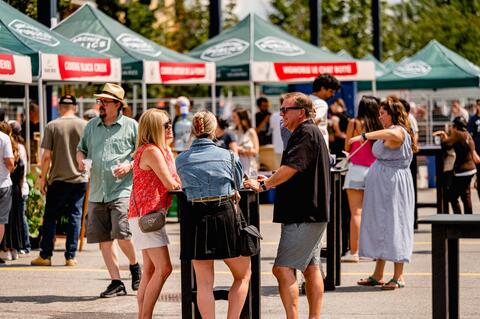 Summer wine at the market