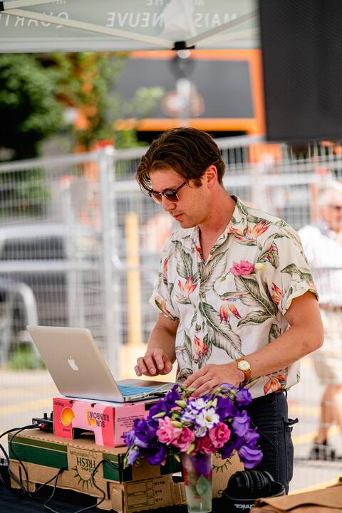 DJ at the market