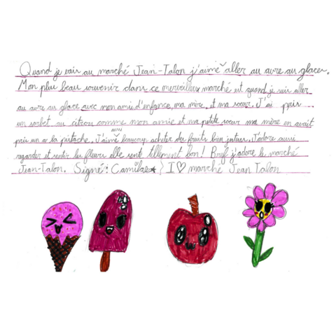 Camila, 3e année à l'École Sainte-Cécile