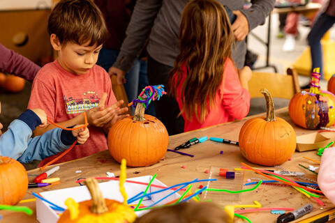 Atelier de décoration de citrouilles