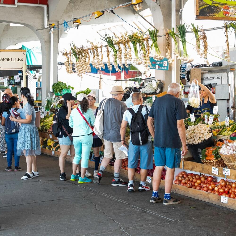 clients au marché