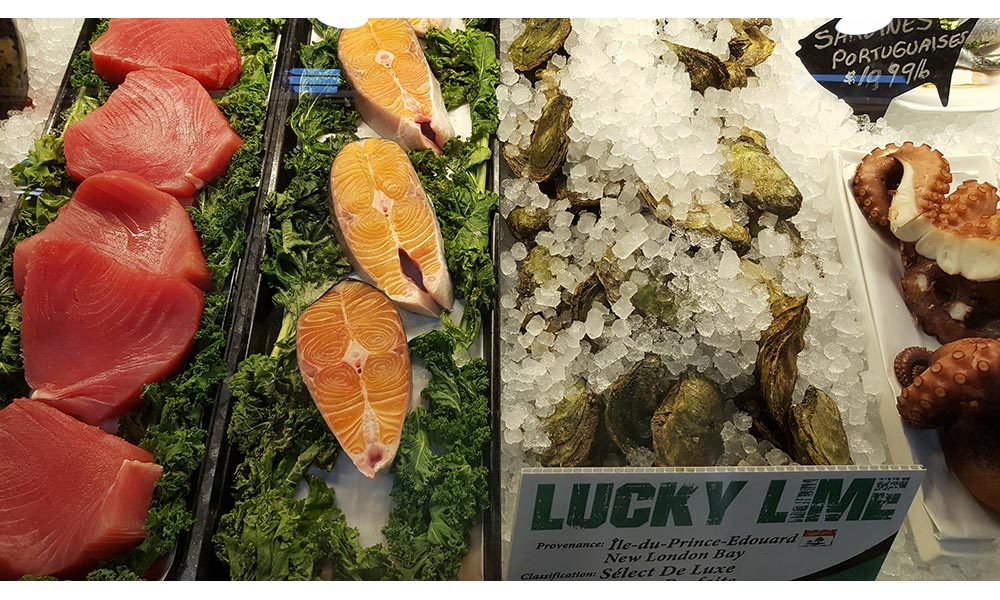 Oyster Lucky Limes, Poissons et fruits de mer